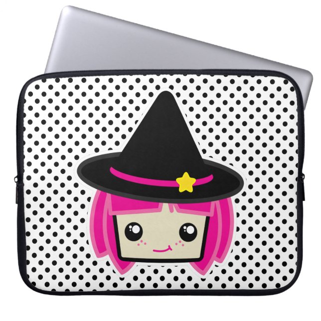 Capa Para Notebook Kawaii Pink Haire Bolsa de laptop (Frente)
