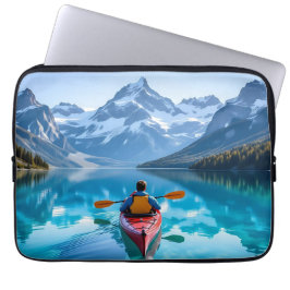 Capa Para Notebook  Kayaking in Mountains  Beautiful Nature