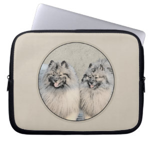 Capa Para Notebook Keeshond Brothers Painting - Arte Original de Cach