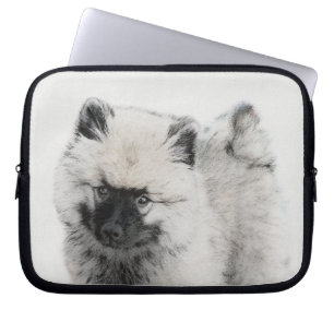 Capa Para Notebook Keeshond Puppy Drapy - Arte Cachorro Original Boni