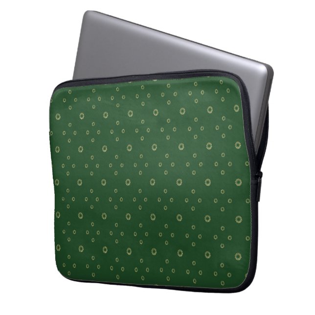 Capa Para Notebook Kelly Verde | Zínia Dourada Sol (Frente Esquerda)