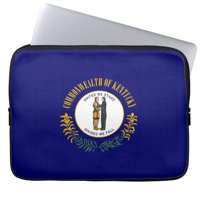 Capa Para Notebook Kentucky: Bandeira do Estado da Comunidade Bluegra (Frente)
