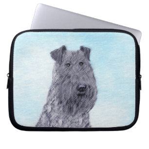 Capa Para Notebook Kerry Blue Terrier pintando uma pintura cãozinha