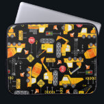 Capa Para Notebook Kids Watercolor Construction Vehicle Patternos<br><div class="desc">Kids Watercolor Construction Vehicle Bolsa de laptop de Padrão.</div>