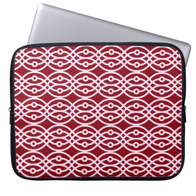 Capa Para Notebook Kimono impressão, burgundy e rosa (Frente)