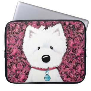 Capa Para Notebook KiniArt Westie Impressões Floral
