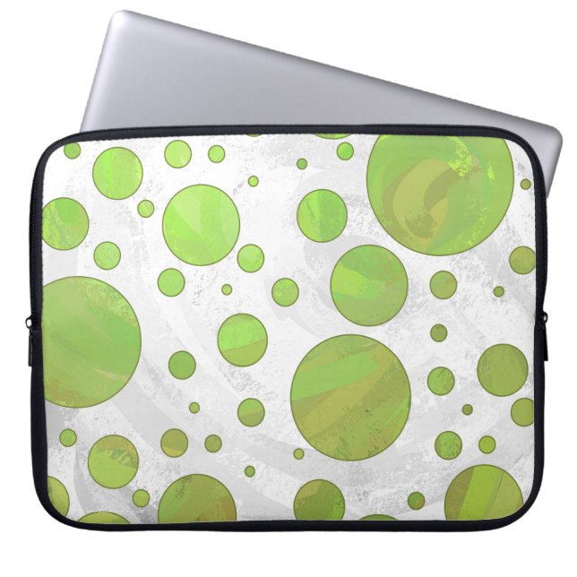 Capa Para Notebook Kiwi Bash Green Bolinhas (Frente)