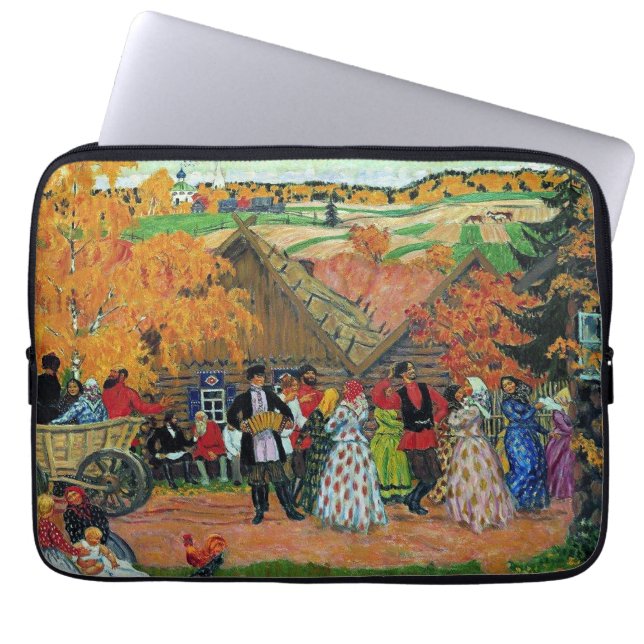 Capa Para Notebook Kustodiev - Village Holiday, (Frente)