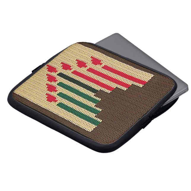 Capa Para Notebook Kwanzaa Artisan Crochet Impressão Eletrônicos Bag (Frente Topo)