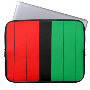 Capa Para Notebook Kwanzaa Red Black Green Kinara Padrão Striped