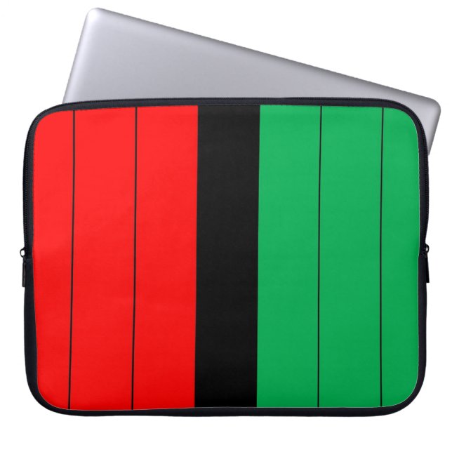 Capa Para Notebook Kwanzaa Red Black Green Kinara Padrão Striped (Frente)