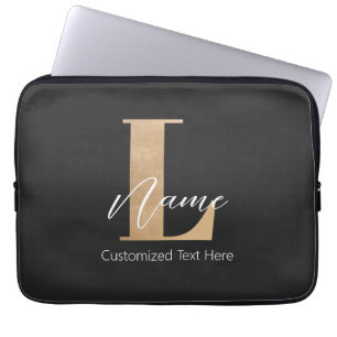 Capa Para Notebook L & Name Iniciais Monogramados Modernos Personaliz