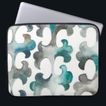 Capa Para Notebook La Mer<br><div class="desc">La Mer VIII de Chariklia Zarris. Padrão de aquarela criando formas repetidas exclusivas em um fundo branco.</div>