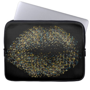 Capa Para Notebook Lábios Modernos de Arte Abstrato nº 16