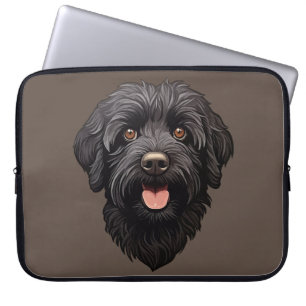 Capa Para Notebook Labradoodle Black Dog