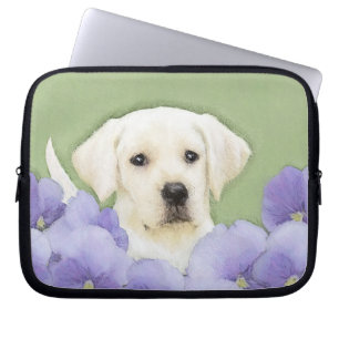Capa Para Notebook Labrador Retriever Puppy Pintura Original