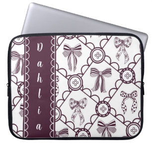 Capa Para Notebook Laço Marrom Coquete