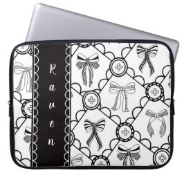 Capa Para Notebook Laço Preto Coquete