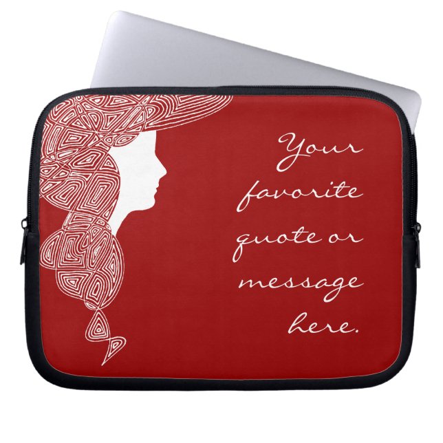 Capa Para Notebook Lady Red Personalizado (Frente)