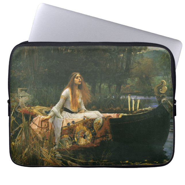 Capa Para Notebook Lady Shalott On Boat por John William Waterhouse (Frente)