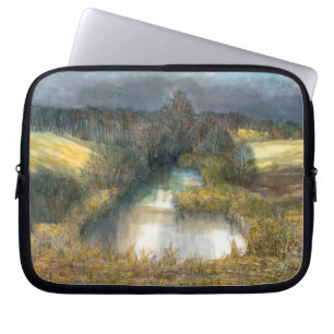 Capa Para Notebook lago de outono