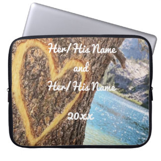 Capa Para Notebook Lago Tahoe Blue Water Tree Heart Love
