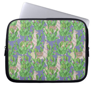 Capa Para Notebook Lama da aguarela & teste padrão de Catus