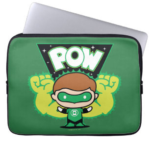 Capa Para Notebook Lanterna Verde Chibi Formando Punhos Gigantes