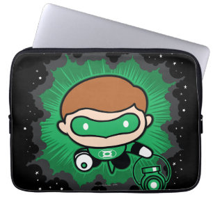Capa Para Notebook Lanterna Verde Chibi Voando Pelo Espaço
