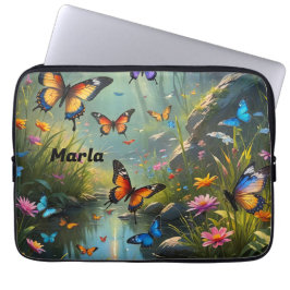 Capa Para Notebook Laptop com borboletas