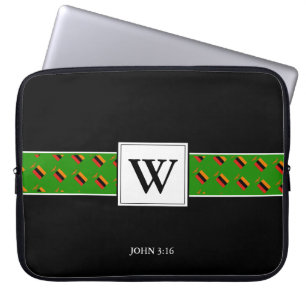 Capa Para Notebook Laptop de Bíblia cristã ZAMBIA Monograma