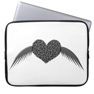 Capa Para Notebook Laptop de Coração com Ala Gótica