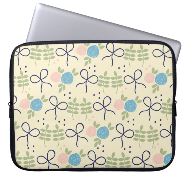Capa Para Notebook Laptop de flores e Arcos (Frente)