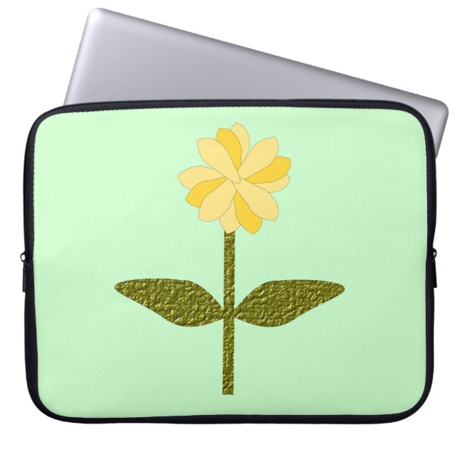 Capa Para Notebook Laptop de margarida amarela (Frente)