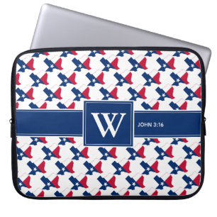 Capa Para Notebook laptop de Monograma de Escritura Cristã TEXAS EUA