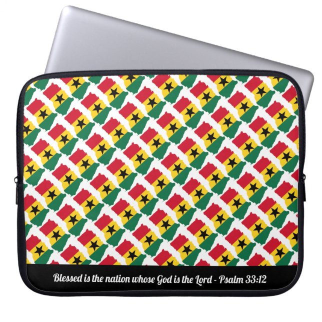 Capa Para Notebook LAPTOP De Nação Abençoada Da Estrela Negra GHANA P (Frente)