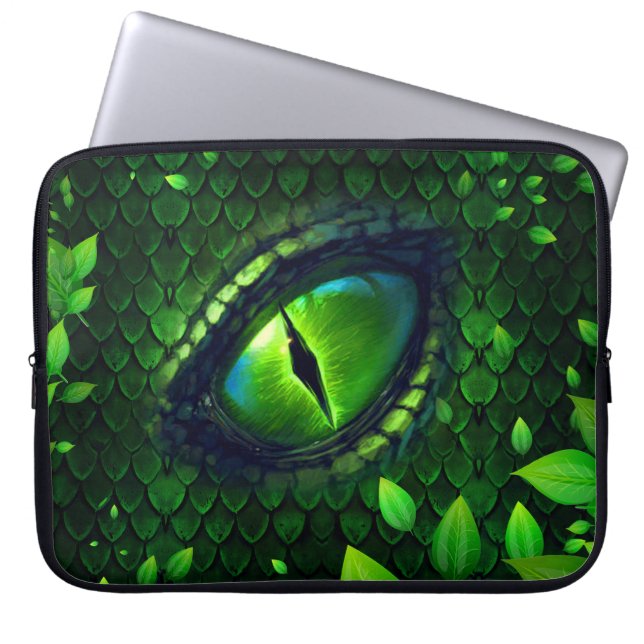 Capa Para Notebook Laptop de Olho Verde Lizard (Frente)