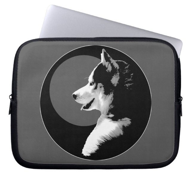 Capa Para Notebook Laptop do rouco Presente Siberiano Husky (Frente)