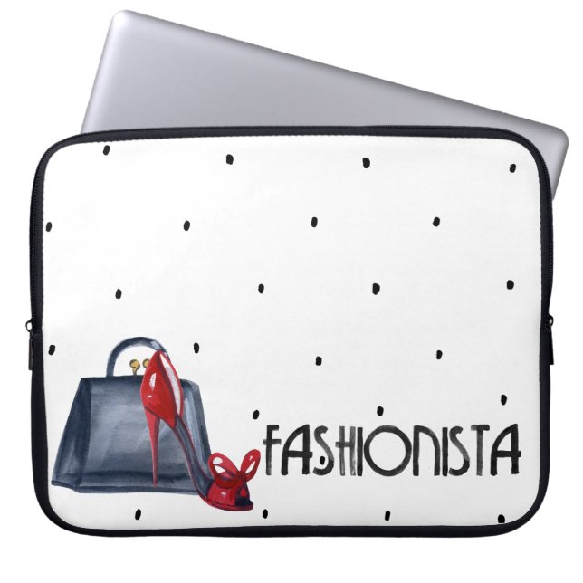 Capa Para Notebook Laptop Fashionista - Bolsa de Mala do Computador N (Frente)