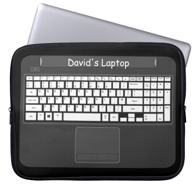 Capa Para Notebook Laptop gráfico com teclas brancas (Frente)