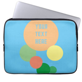 Capa Para Notebook laptop pastel arco-íris confete círculos nome