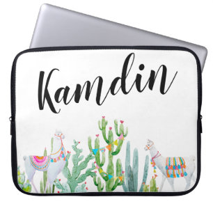 Capa Para Notebook Laptop Personalizado Boho Llama Bohemian Cactos