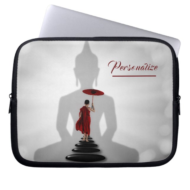 Capa Para Notebook Laptop Personalizado da Meditação Buda Monk Zen (Frente)