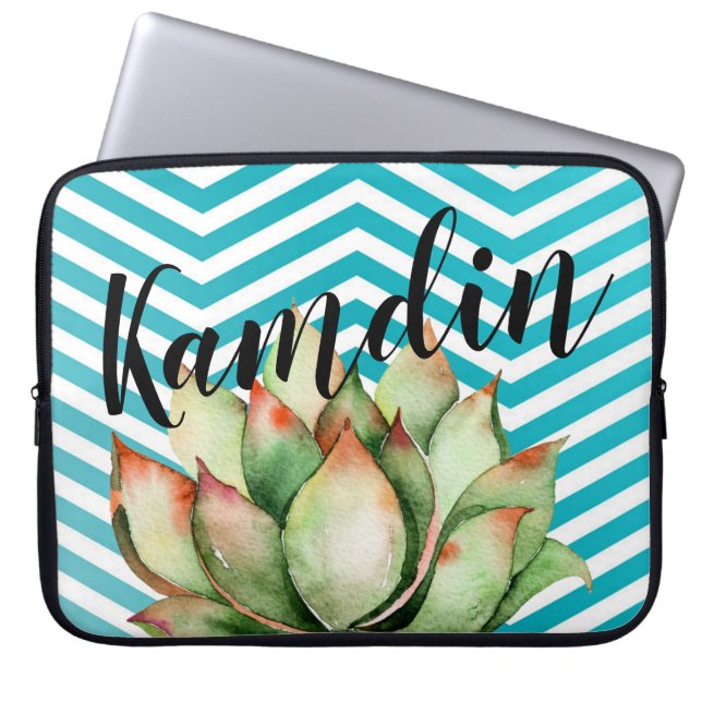 Capa Para Notebook Laptop PersonalizadoBoho Cactos Cactus Succulen (Frente)
