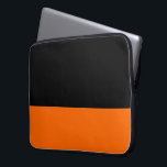 Capa Para Notebook Laptop preto e tangerino<br><div class="desc">Carregar ao redor do seu laptop em estilo neste gabinete cor de laranja e preto.</div>