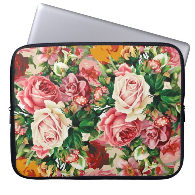 Capa Para Notebook Laptop retrorRosa - Os Rosas são vermelhos - Vinta (Frente)