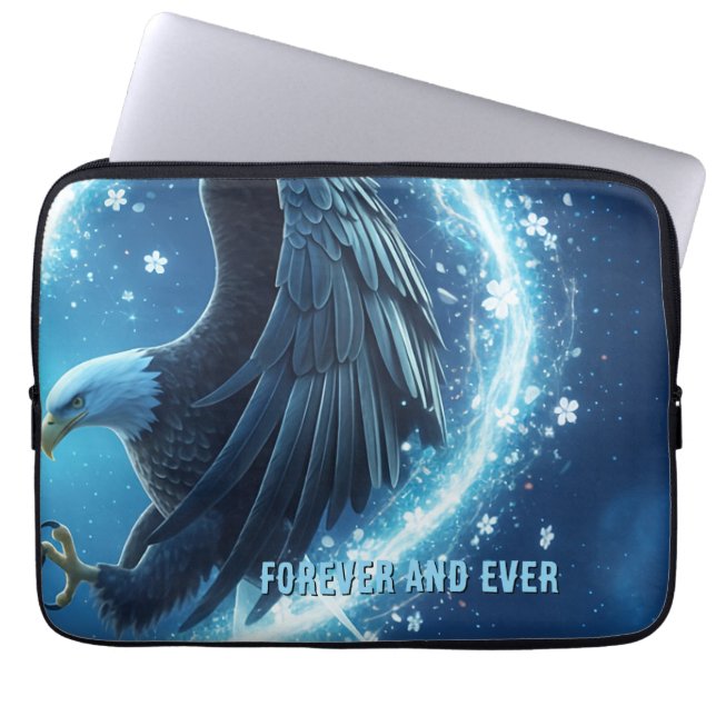Capa Para Notebook Laptop Sleeve Bald Eagle Heart 2 - 13 Inch (Frente)