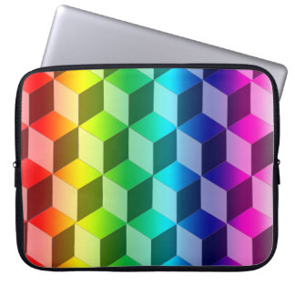Capa Para Notebook Laptop Sleeve - Illusion of Rainbow Blocks