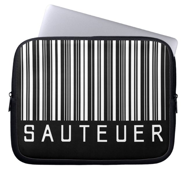 Capa Para Notebook Laptopschutzhülle "SAUTEUER" Barcode Weiß (Frente)