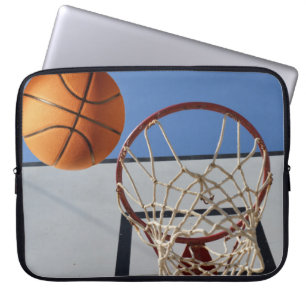 Capa Para Notebook Laranja Basquete A Ponto De Pontuação,